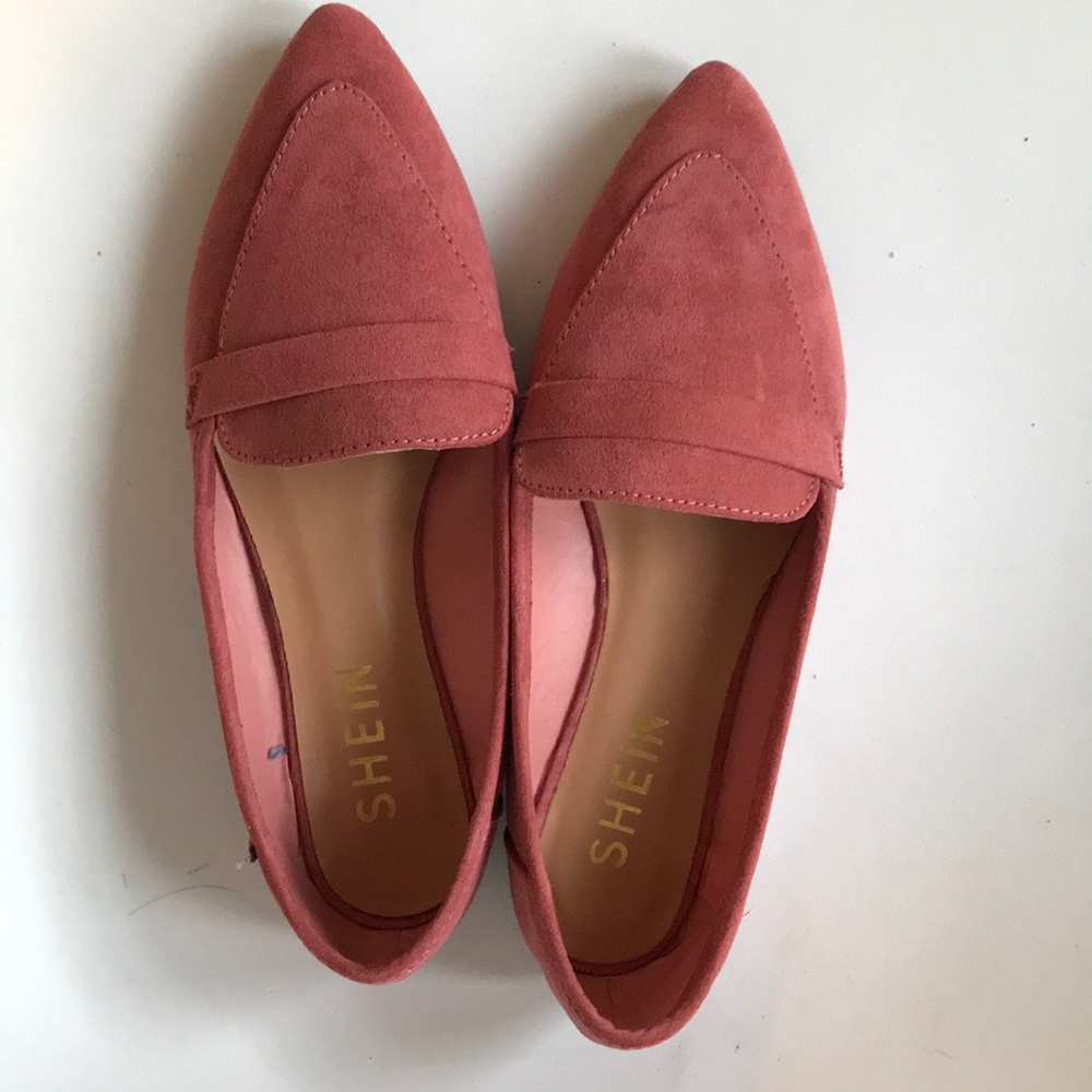 ROSE FAUX SUEDE POINTED TOE FLATS
